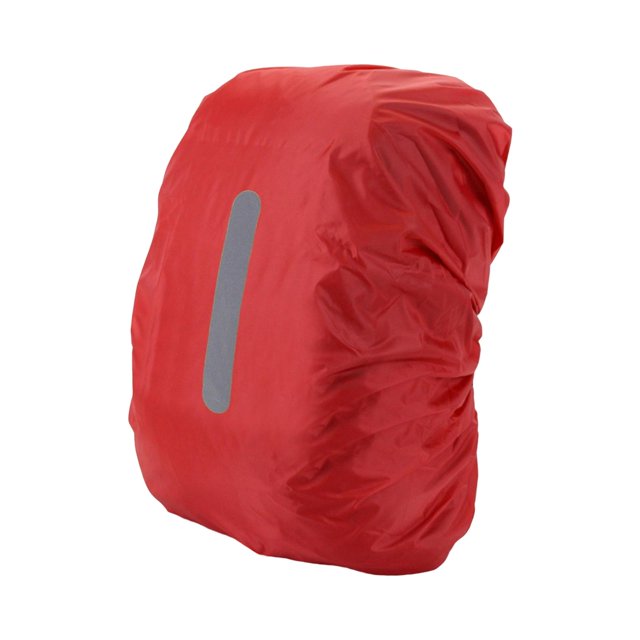 DYNWAVECA Housse de Pluie Réfléchissante Imperméable pour Sac à Dos 30-40 L Pliable pour le Camping, les Voyages, Rangement Facile avec Conception Élastique Housse de Protection pour Sac à Dos, Rouge