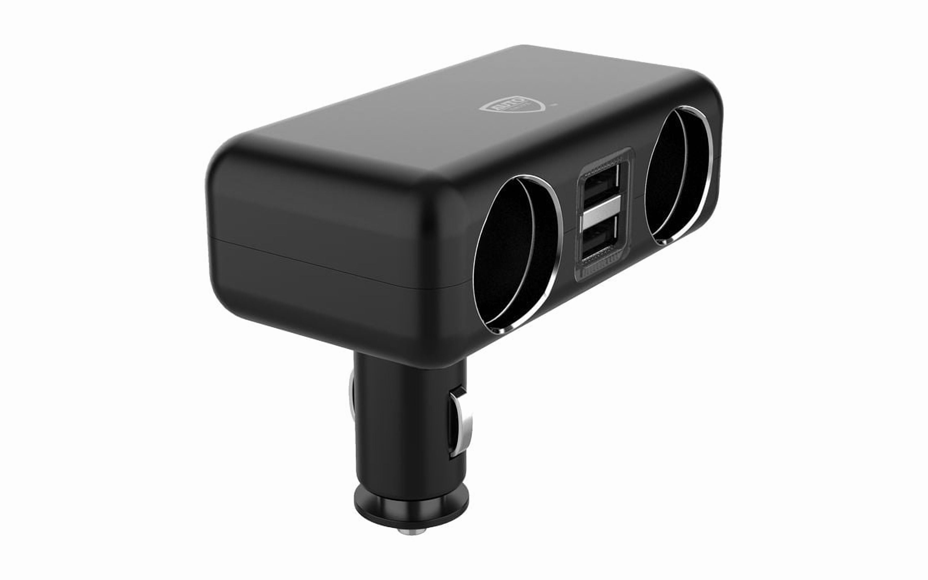 Adaptateur de prise allume-cigare AutoDrive double 12 V / 24 V avec deux ports de charge USB, compatible avec les smartphones et les tablettes
