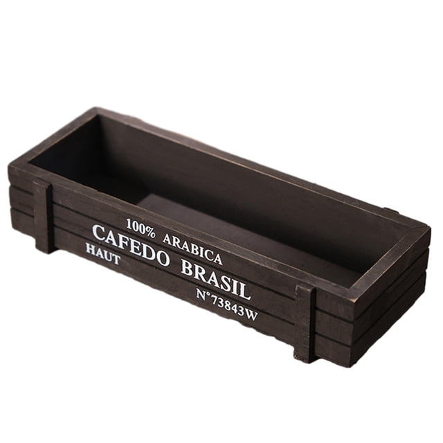 Office Decor 1 Pcs Wood Planter Box Rectangle Wooden Rectangular Planter Decorative Rustic Wooden Box Floral Natural Centerpieces Rustic Wedding Decor