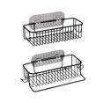 thumbnail image 1 of 2 Pieces Bathroom Organizer Rack, Stainless Steel Basket Shelf with Towel Bar for Shower Storage, 1 of 6