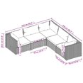 thumbnail image 3 of vidaXL 5 Piece Garden Lounge Set with Cushions Poly Rattan Brown, 3 of 4