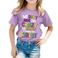 thumbnail image 1 of WEIYLL T-Shirts Graphiques pour Filles Lettres Imprimées Col Rond Manches Courtes T-Shirts Décontractés pour Enfants de 10-11 Ans, 1 of 5