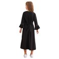 thumbnail image 3 of Lejafay Robe Décontractée à Manches Longues pour Filles, Tenue de Danse d'Église de Louange, Robes Musulmanes, Noir 160, 3 of 6