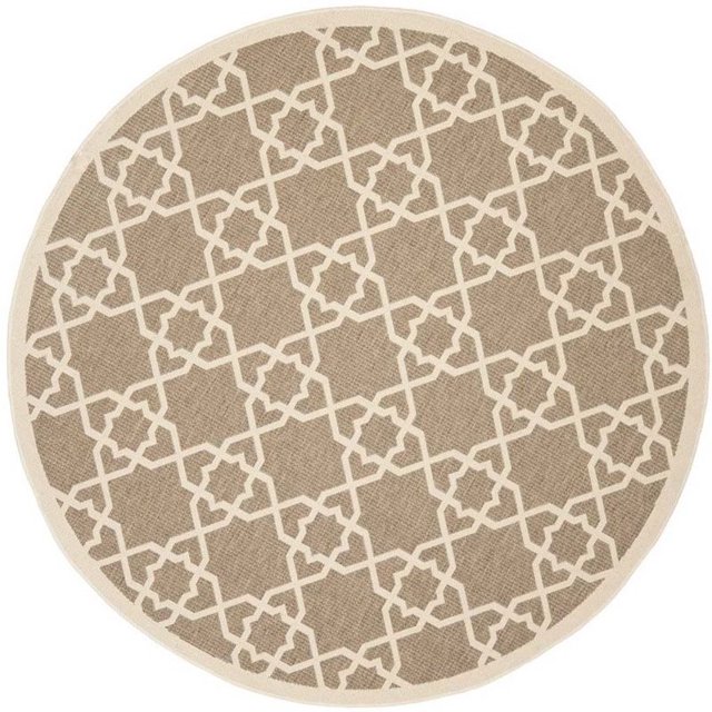 Safavieh Courtyard Tapis Intérieur Extérieur Marron - Rond 7 Pieds10 Pouces