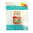 thumbnail image 2 of Way To Celebrate! Ballon en feuille multi-coloré de 89 cm, en forme de gâteau d'anniversaire garni d'air, Joyeux Anniversaire., 2 of 3