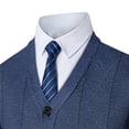 thumbnail image 4 of Cardigans pour Hommes, Cardigan pour Hommes d'Automne et d'Hiver Décontracté Coupe Régulière Uni à Manches Longues Col en V à Boutons avec Poches, Veste Chandail Tricotée Élastique Doublée en Molleton, Cardigan pour Hommes P, 4 of 7