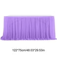 thumbnail image 3 of Kadlawus Tulles Table Skirt, Wedding Birthday Banquet Decorative Table Skirt, Ruffled Transparent Tablecloth for Party Dessert Table Decor, 3 of 6