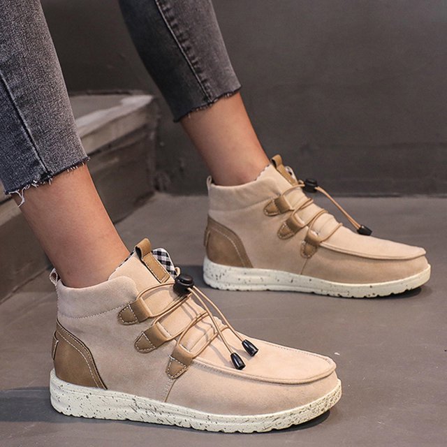 Espadrilles Sport pour Femmes à Lacets, Bout Rond, Rétro en Flocage, Couleur Unie, Décontractées