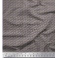 thumbnail image 1 of Soimoi Modal Satin Fabric Diamond & Cross Sign Shirting Print Fabric by The Yard 42 Inch Wide, 1 of 3