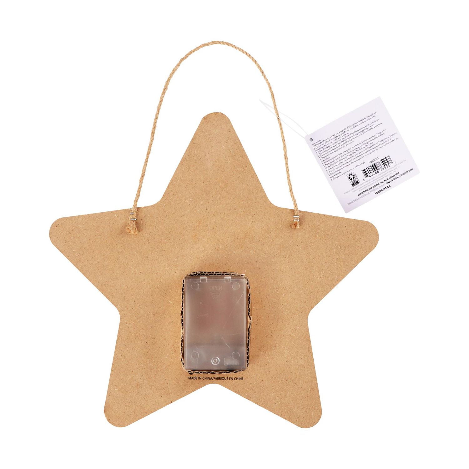 Hello Hobby! LED Star Shape Wooden Craft