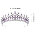 thumbnail image 3 of Miangastore Couronne en Strass Alliage de Zinc Style de Mariée 1Pcs 6.3X6.3X2.0In, 3 of 8