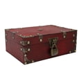 thumbnail image 1 of Wooden Jewelry Box Retro Large Capacity Durable Wood Multi Purpose Large Jewelry Box with Lock for Family Office, 1 of 8