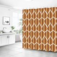 thumbnail image 4 of Orange Fabric 72 x 72 Inch Cloth Shower Curtain, Waterproof Design and Polyester, Quick-Drying, Heavy Duty Shower Curtains Set for Bathroom, Durable and Washable with 12 Metal Hooks, 4 of 5