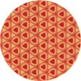 thumbnail image 1 of Ahgly Company Machine Washable Indoor Round Transitional Neon Red Area Rugs, 5' Round, 1 of 7
