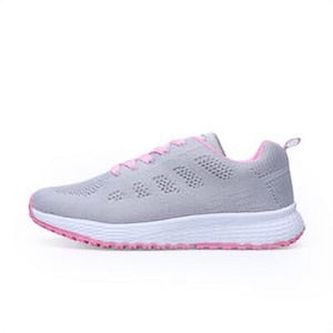 Casual Shoes Walking Mesh Flat Shoe Comfortable Walking Mesh Flat Lightweight Women Men Lace Up Athletic Sneakers Running Fitness Grey Size 43