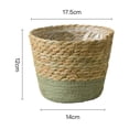 thumbnail image 2 of Pots for Plants Flower Pot Lid Storage Basket, Plant Weaving Basket, Rice Straw Pot, 2 of 3