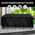 thumbnail image 3 of Patio Furniture Set Cover Waterproof,Heavy Duty Funiture Covers for Outdoor Sectional Sofa Set Wicker Rattan Table XXL, 3 of 5