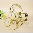 thumbnail image 3 of Wine Bottle Holder European Style Leaf Flower Iron Wine Rack Table Wine Stand, 3 of 10