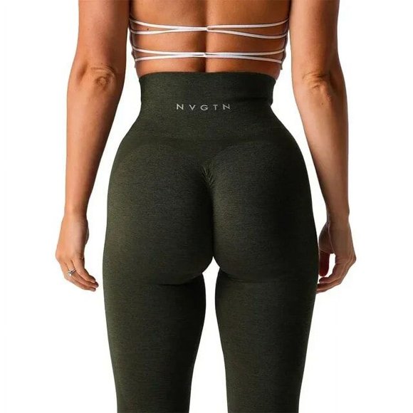 NVGTN Leggings Sans Coutures en Spandex Contour 2.0 Leggings Sans Coutures pour Femmes Collants Doux d'Entraînement Tenues de Mise en Forme Pantalons de Yoga Taille Haute Vêtements de Gym