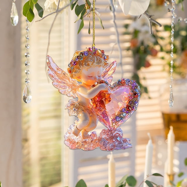 Uscallm Day Series Acrylic Keychain Ornament For Car Rearview Mirror Backpack Luggage Purse Keys Durable Crystal Clear Acrylic Charm Decoration