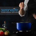 thumbnail image 2 of SereneLife Kitchenware Pots &amp; Pans Basic Kitchen Cookware, Black Non-Stick Coating Inside, Heat Resistant Lacquer (6-Piece Set), One Size, Blue, 2 of 8