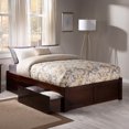 thumbnail image 1 of AFI Concord Urban Queen Storage Wood Platform Bed with Footboard & 2 Drawers in Walnut, 1 of 7