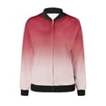 thumbnail image 5 of Swstbby Liquidation d'Économies d'Automne! Vestes d'Automne pour Femmes, Chandail à Manches Longues Ample pour Femmes avec Fermeture Éclair, Veste Décontractée en Grosse Maille Style Baseball Rose G, 5 of 5