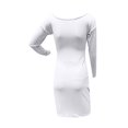 thumbnail image 5 of LLYwey Aubaines Robes pour Femmes Formelles Mode Uni Col en V Manches Longues Fourreau Robe Moulante Nouvelle Robes Portefeuille Blanc TTG, 5 of 5