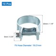 thumbnail image 2 of Unique Bargains 10Pack Mini Fuel Line Pipe Hose Clamp Clip, Adjustable 19-21mm, Zinc Plated, 2 of 5