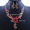 thumbnail image 2 of Necklace Earrings Set Butterfly Fashion Wedding Necklace Rhinestone Earrings, 2 of 10