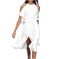thumbnail image 2 of Fshaion Robe d'Été pour Femmes 2024 Grande Taille Décontractée Ample à Col Rond Unie à Manches Courtes Liquidation à Moins de 10!, 2 of 6