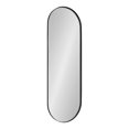 thumbnail image 2 of Kate and Laurel Rollo Midcentury Capsule Wall Mirror, 16 x 48, Black, Decorative Full Length Oval Mirror for Wall, 2 of 7