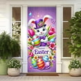 thumbnail image 4 of CaiYueKe Easter Door Cover Decoration Outdoor Party Decor Spring Holiday Door Curtain Bunny Rabbit Egg Festive Atmosphere Photography Backdrop Vertical Horizontal Hanging Decorations, 4 of 7