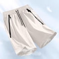 thumbnail image 4 of Styesk Mens Shorts Men Fashion Solid Color Loose And Comfortable Motion Straight-leg Work Clothes Shorts, 4 of 5