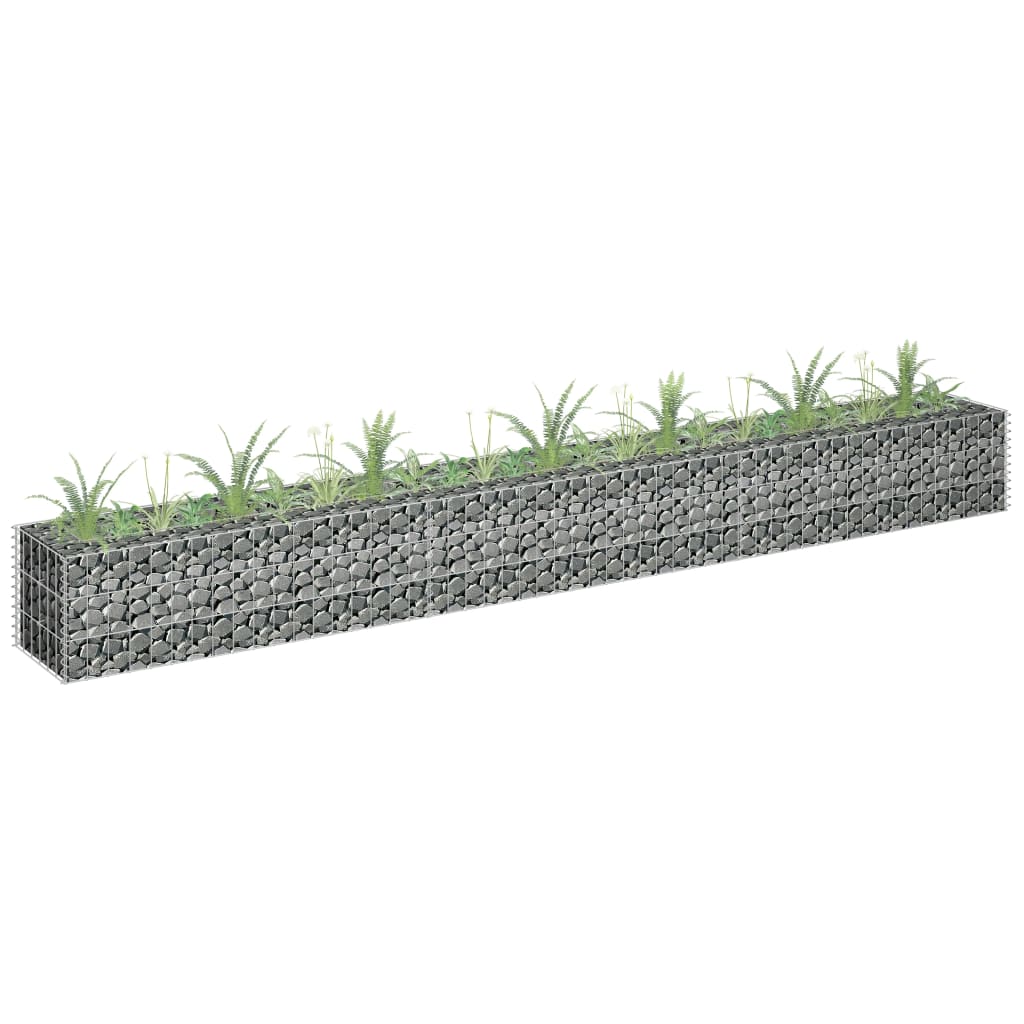 vidaXL Gabion Lit Surélevé Acier Galvanisé 270x30x30 cm