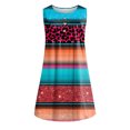 thumbnail image 3 of EGNMCR Robes de Fête pour Femmes Robes d'Été pour Femmes Col Rond Imprimé Sans Manches Tuniques Robes Grande Taille Robes T-Shirt, 3 of 4
