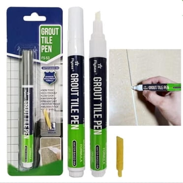 6 Pcs Stylo pour Coulis Blanc Stylo de Réparation pour Peinture de Carreaux Imperméable Colorant pour Coulis de Carreaux et Marqueur Scelleur pour Nettoyant et Réparation de Planchers Blanc 4,5 mm, Stylo Graffiti à Séchage Rapide