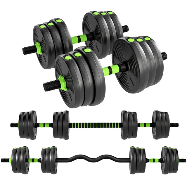 Soozier Ensemble d'Haltères Réglables, Ensemble de Poids 3 en 1 pour Gym à Domicile, 55 Lb