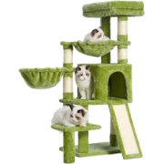 Cat Tree Cat Tower with condo Baskets Large Platform Scratch Board Cat Scratching Posts for Indoor Cats Light GCTSW