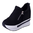 thumbnail image 4 of Espadrilles Mode à Plateforme Épaisse Chaussures de Marche pour Femmes 2025 Hiver Automne à Fermeture Éclair Décontractées à Talons Chaussures de Travail, 4 of 5