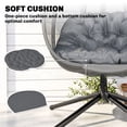 thumbnail image 4 of Outsunny Chaise Oeuf Suspendue avec Support et Panier Pliant, Gris, 4 of 10
