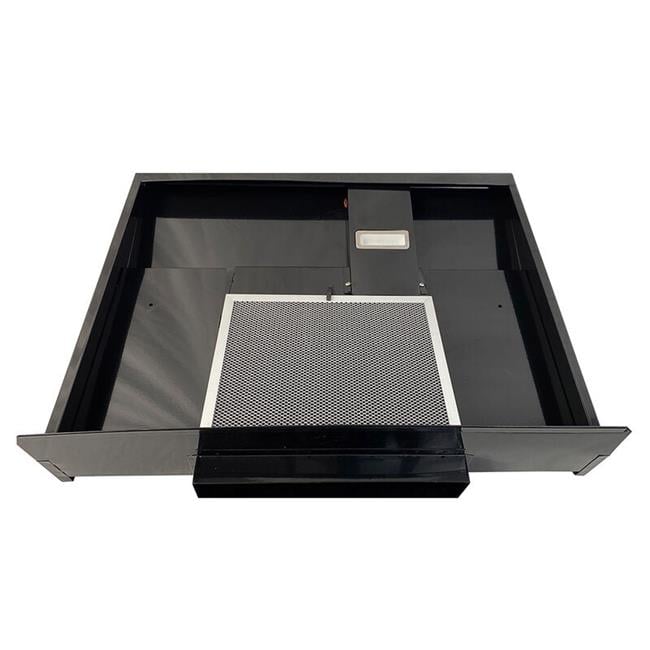 Furrion LLC 22 in Super Slim Vented Stove Vent Hood with Mechanical Switch in Black with Stainless Front
