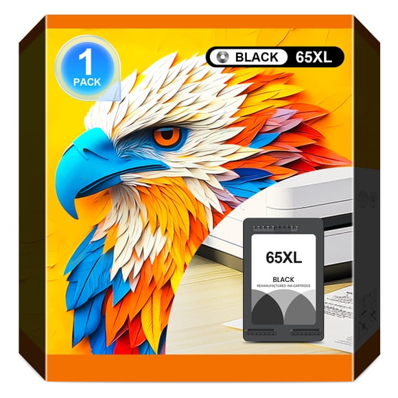 HP Printer Ink 65 for HP 65XL Ink Cartridge Black Compatible for HP 65 Ink Cartridge for Printer Ink 65 for DeskJet 3772 3752 3755 3700 Envy 5055 5010