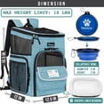 thumbnail image 4 of PetAmi Airline Approved Pet Carrier Backpack, Turqoise, 4 of 7