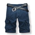 thumbnail image 2 of Birdeem Men Casual Solid Fashion Zipper Button Pockets Cropped Cargo Shorts, 2 of 12