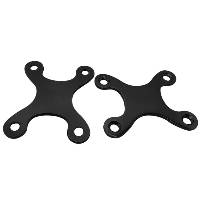 Generic H-Style & X-Style Skateboard Shock Absorber Pads - Anti-Sink Longboard Risers, 4 Outer Holes, Black, Aluminum Alloy, Multiple Sizes & Colors