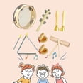 thumbnail image 3 of Percussion Toy Musical Instrument Set with Bag Percussion Musical Instrument 6-piece 0.557Kg, 3 of 7