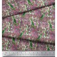 thumbnail image 2 of Soimoi Rayon Fabric Leaves, & Parrot Bird Fabric Prints By Yard 56 Inch Wide, 2 of 3