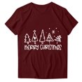 thumbnail image 4 of Amzcrzy Hauts d'Été pour Femmes Hauts de Noël Imprimés Col Rond Manches Courtes T-Shirt Haut Manches Courtes Col Rond T-Shirts pour Femmes Hauts Manches Courtes pour Femme, 4 of 4