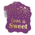 thumbnail image 1 of Inkdotpot Pack Of 50 Love Is Sweet Wedding Paper Tags DIY Craft Bracket Shape Real Gold Foil Hang Tags, 1 of 6